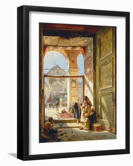 The Gate of the Great Umayyad Mosque, Damascus, 1890-Gustave Bauernfeind-Framed Giclee Print