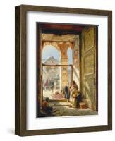 The Gate of the Great Umayyad Mosque, Damascus, 1890-Gustave Bauernfeind-Framed Giclee Print