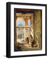 The Gate of the Great Umayyad Mosque, Damascus, 1890-Gustave Bauernfeind-Framed Giclee Print