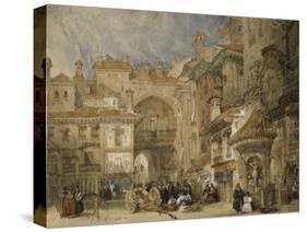 The Gate of the Viva Rambla, Granada, 1834-David Roberts-Stretched Canvas