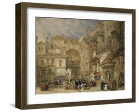 The Gate of the Viva Rambla, Granada, 1834-David Roberts-Framed Giclee Print