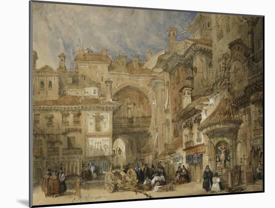 The Gate of the Viva Rambla, Granada, 1834-David Roberts-Mounted Giclee Print