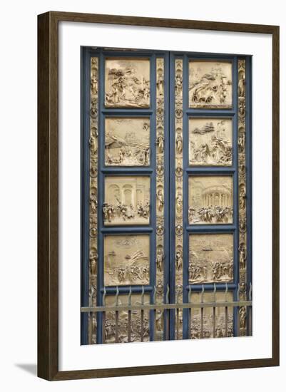 The Gates of Paradise in the Florence Baptistry (Cop), 1425-1452-Lorenzo Ghiberti-Framed Giclee Print