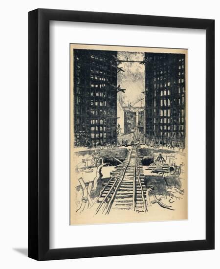 'The Gates of Pedro Miguel Lock', 1912-Joseph Pennell-Framed Giclee Print