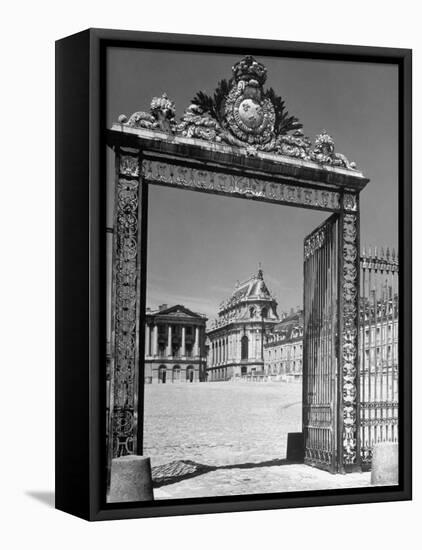 The Gates of the Versailles Palace, Built in the 18th Century, Where Royalty Resided-Hans Wild-Framed Stretched Canvas