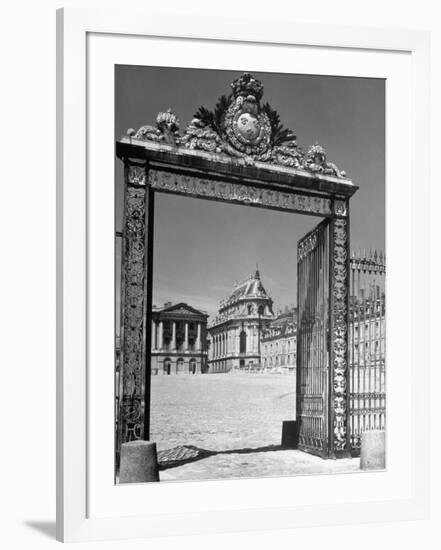 The Gates of the Versailles Palace, Built in the 18th Century, Where Royalty Resided-Hans Wild-Framed Photographic Print