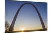 The Gateway Arch in St. Louis, Missouri at Sunrise. Jefferson Memorial-Jerry & Marcy Monkman-Mounted Photographic Print