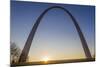 The Gateway Arch in St. Louis, Missouri at Sunrise. Jefferson Memorial-Jerry & Marcy Monkman-Mounted Photographic Print