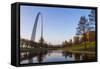 The Gateway Arch in St. Louis, Missouri. Jefferson National Memorial-Jerry & Marcy Monkman-Framed Stretched Canvas