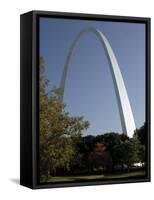 The Gateway Arch Rises High Above the Grounds of the Jefferson National Expansion Memorial-null-Framed Stretched Canvas