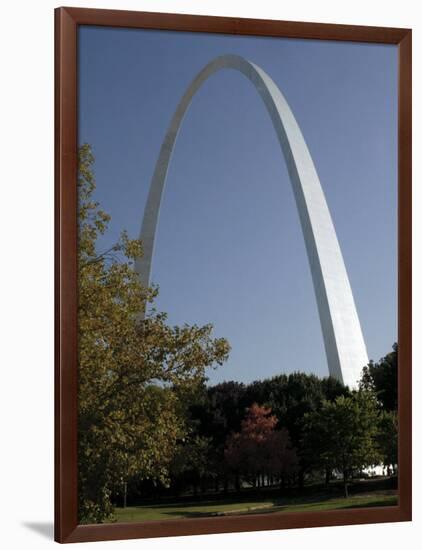 The Gateway Arch Rises High Above the Grounds of the Jefferson National Expansion Memorial-null-Framed Photographic Print