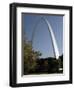 The Gateway Arch Rises High Above the Grounds of the Jefferson National Expansion Memorial-null-Framed Photographic Print