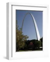 The Gateway Arch Rises High Above the Grounds of the Jefferson National Expansion Memorial-null-Framed Photographic Print