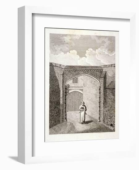 The Gateway at Charterhouse, Finsbury, London, C1800-John Barlow-Framed Giclee Print