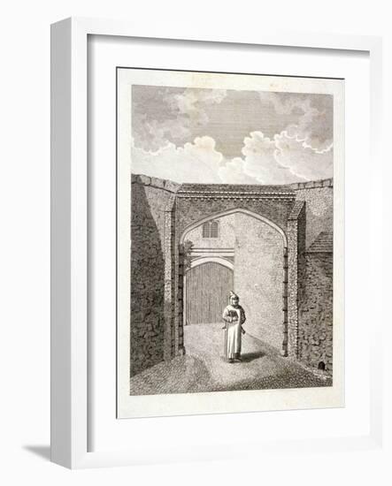 The Gateway at Charterhouse, Finsbury, London, C1800-John Barlow-Framed Giclee Print