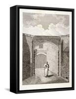 The Gateway at Charterhouse, Finsbury, London, C1800-John Barlow-Framed Stretched Canvas