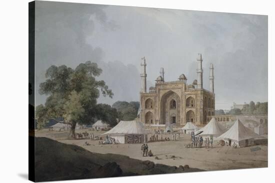 The Gateway Leading to Akbar's Mausoleum, Sikandra, Uttar Pradesh-Thomas & William Daniell-Stretched Canvas
