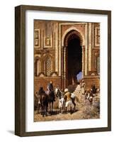 The Gateway of Alah-Ou-Din, Old Delhi, Late 19th Century-Edwin Lord Weeks-Framed Giclee Print