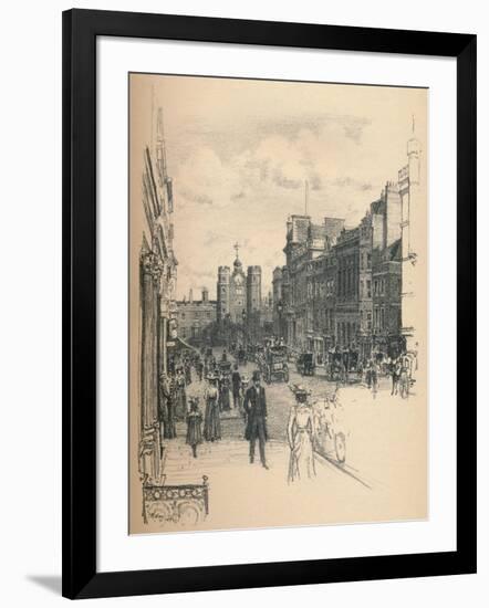 The Gateway of St. Jamess Palace from St. Jamess Street, 1902-Thomas Robert Way-Framed Giclee Print