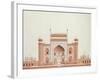 The Gateway of the Taj, Agra School, circa 1815-null-Framed Giclee Print