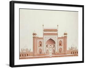 The Gateway of the Taj, Agra School, circa 1815-null-Framed Giclee Print