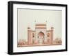 The Gateway of the Taj, Agra School, circa 1815-null-Framed Giclee Print