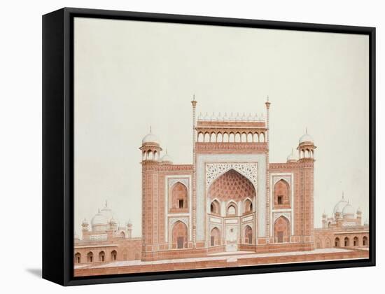 The Gateway of the Taj, Agra School, circa 1815-null-Framed Stretched Canvas