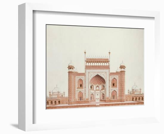 The Gateway of the Taj, Agra School, circa 1815-null-Framed Giclee Print