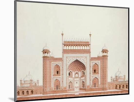 The Gateway of the Taj, Agra School, circa 1815-null-Mounted Giclee Print