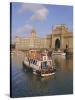 The Gateway to India and the Taj Mahal Hotel, Mumbai (Bombay), India-Charles Bowman-Stretched Canvas