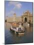 The Gateway to India and the Taj Mahal Hotel, Mumbai (Bombay), India-Charles Bowman-Mounted Photographic Print