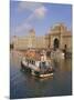 The Gateway to India and the Taj Mahal Hotel, Mumbai (Bombay), India-Charles Bowman-Mounted Photographic Print