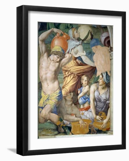 The Gathering of Manna (Detail), 1540-1545-Agnolo Bronzino-Framed Giclee Print