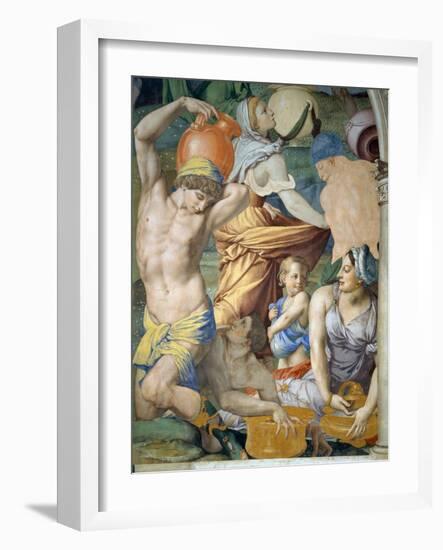 The Gathering of Manna (Detail), 1540-1545-Agnolo Bronzino-Framed Giclee Print