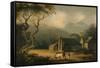 The Gathering Storm (Oil on Panel)-Julius Caesar Ibbetson-Framed Stretched Canvas