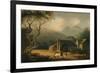 The Gathering Storm (Oil on Panel)-Julius Caesar Ibbetson-Framed Giclee Print