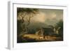 The Gathering Storm (Oil on Panel)-Julius Caesar Ibbetson-Framed Giclee Print