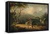 The Gathering Storm (Oil on Panel)-Julius Caesar Ibbetson-Framed Stretched Canvas