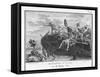 The Gauls Defeat the Romans on the River Allia-Augustyn Mirys-Framed Stretched Canvas