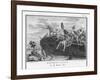 The Gauls Defeat the Romans on the River Allia-Augustyn Mirys-Framed Art Print