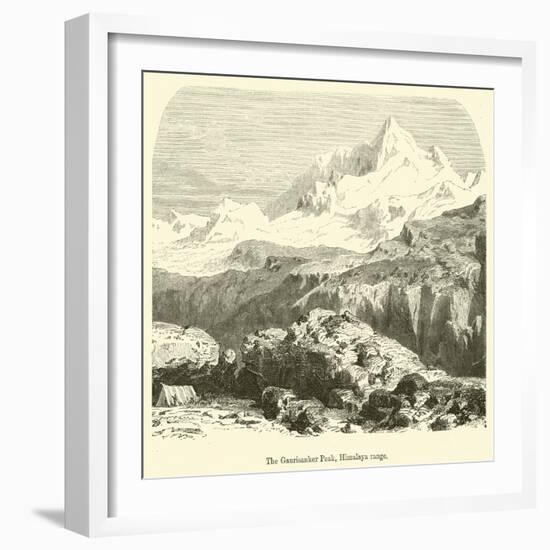 The Gaurisanker Peak, Himalaya Range-null-Framed Giclee Print