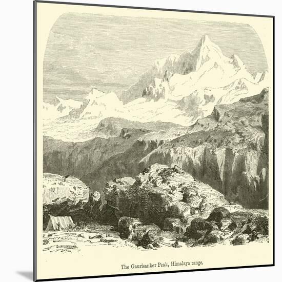 The Gaurisanker Peak, Himalaya Range-null-Mounted Giclee Print