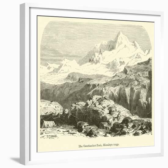 The Gaurisanker Peak, Himalaya Range-null-Framed Giclee Print