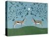 The Gazelles Greeting-Susan Henke Fine Art-Stretched Canvas