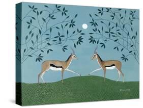 The Gazelles Greeting-Susan Henke Fine Art-Stretched Canvas