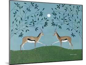 The Gazelles Greeting-Susan Henke Fine Art-Mounted Giclee Print