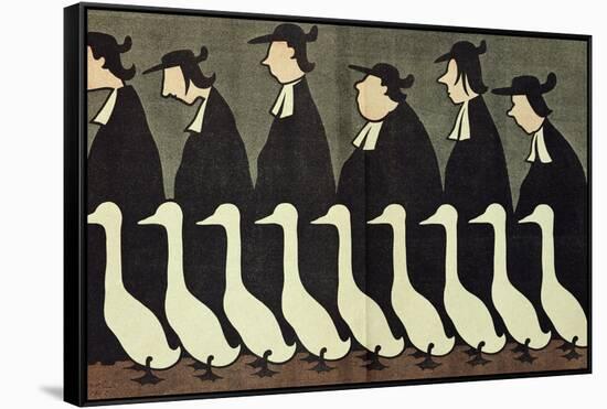 The Geese, Anti-Clerical Caricature from "L'Assiette au Beurre", 17th May 1902-Henri Gustave Jossot-Framed Stretched Canvas