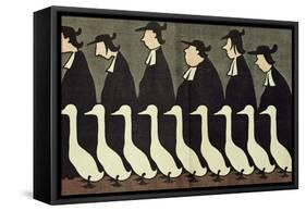 The Geese, Anti-Clerical Caricature from "L'Assiette au Beurre", 17th May 1902-Henri Gustave Jossot-Framed Stretched Canvas