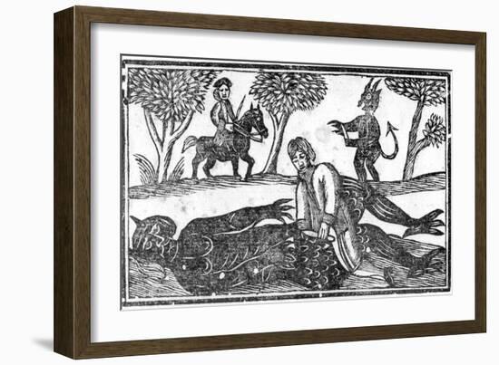 The Gelding of the Devil, an Illustration from 'A Book of Roxburghe Ballads'-English School-Framed Giclee Print