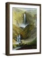 The Geltenschuss Waterfall in the Lauenen Valley, 1777-Caspar Wolf-Framed Giclee Print